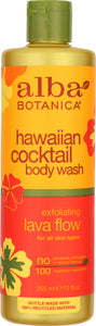 ALBA BOTANICA: Hawaiian Cocktail Body Wash Exfoliating Lava Flow, 12 oz