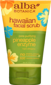 ALBA BOTANICA: Hawaiian Pineapple Enzyme Facial Scrub, 4 oz