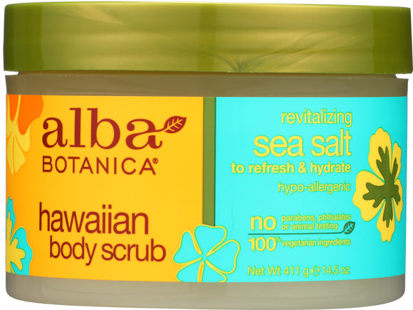 ALBA BOTANICA: Hawaiian Body Scrub Sea Salt , 14.5 Oz