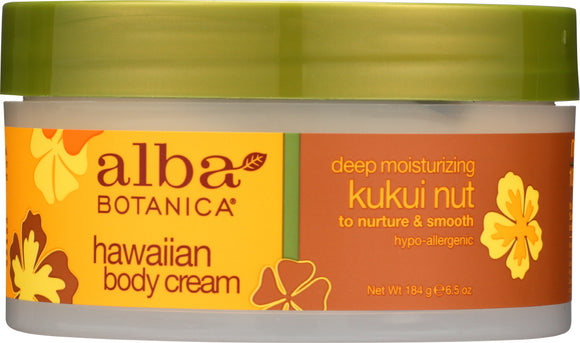 ALBA BOTANICA: Hawaiian Body Cream Kukui Nut, 6.5 oz