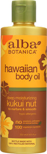 ALBA BOTANICA: Hawaiian Body Oil Kukui Nut, 8.5 oz