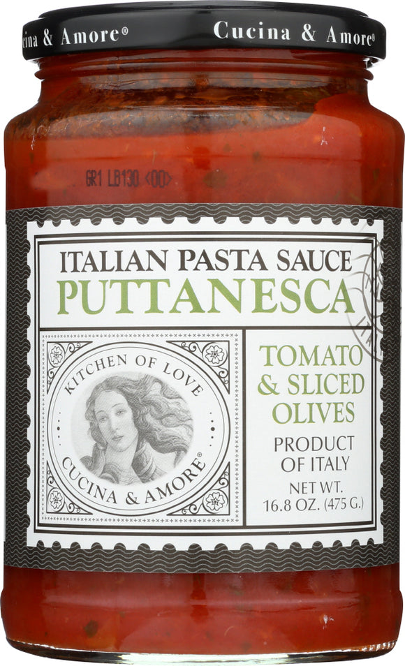 CUCINA & AMORE: Pasta Sauce Puttanesca, 16.8 oz