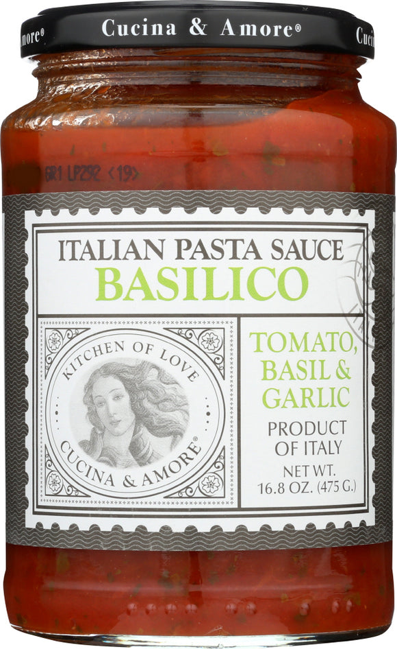 CUCINA & AMORE: Pasta Sauce Tomato Basil, 16.8 oz
