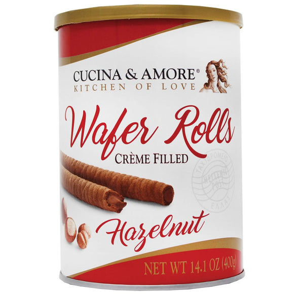 CUCINA & AMORE: Wafer Rolled Hazelnut, 14.1 oz