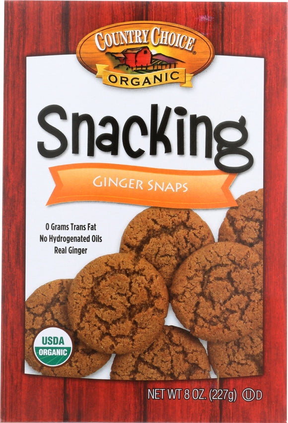 COUNTRY CHOICE: Organic Snacking Cookies Ginger Snap, 8 Oz