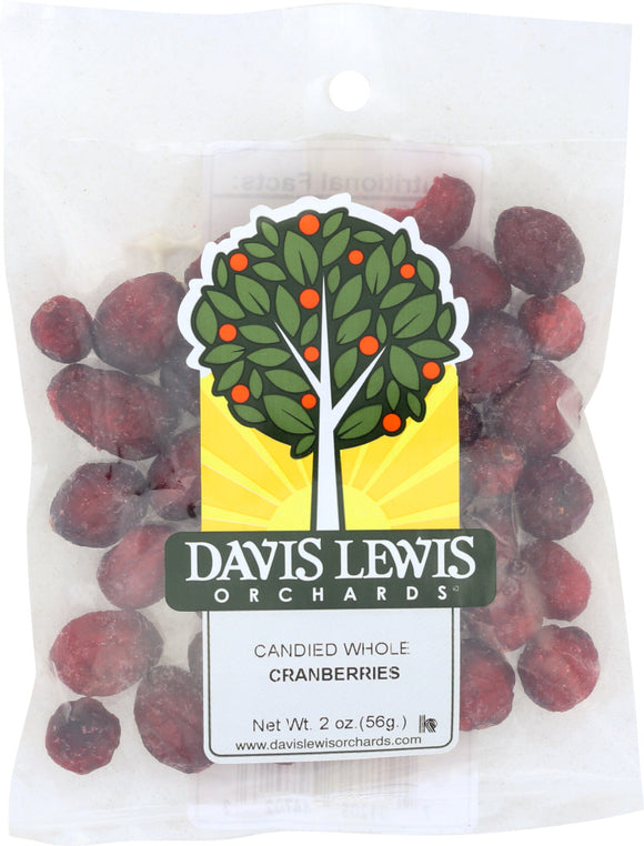 DAVIS LEWIS ORCHARDS: Candied Cranberries, 2 oz