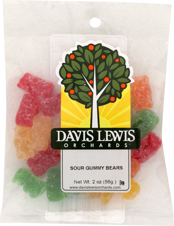 DAVIS LEWIS ORCHARDS: Gummy Bears Sour, 2 oz