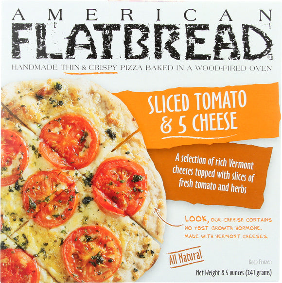 AMERICAN FLATBREAD: Sliced Tomato 5 Cheese Pizza, 8.5 oz