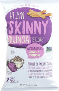 CORNFIELDS: Hi I'm Skinny Quinoa Sticks Ancient Grains Sweet Onion, 6.5 oz