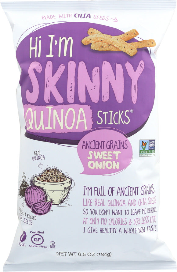 CORNFIELDS: Hi I'm Skinny Quinoa Sticks Ancient Grains Sweet Onion, 6.5 oz