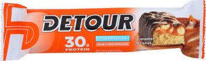 DETOUR: Lower Sugar Caramel Peanut Whey Protein Bar, 3 oz