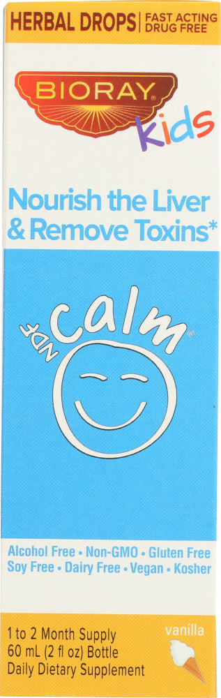 BIORAY KIDS: NDF Calm Liquid Herbal Drops, 2 oz