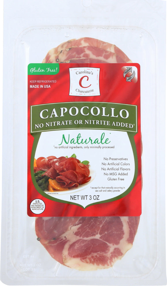 CAROLINA: Capocolla Pre Sliced, 3 oz