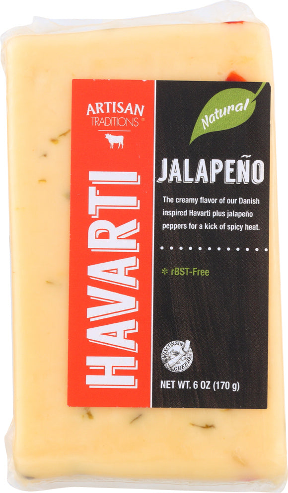 ARTISAN TRADISIONS: Cheese Havarti Cuts Jalapeno, 6 oz