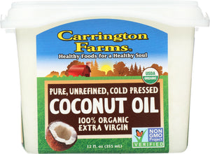 CARRINGTON FARMS: Organic Extra Virgin Coconut Oil, 12 oz