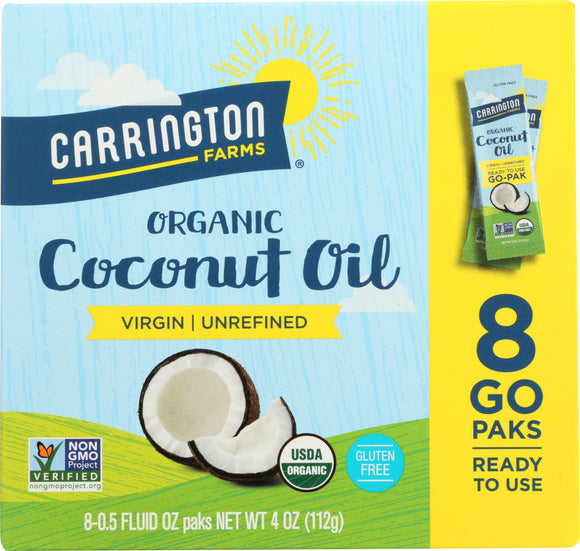 CARRINGTON FARMS: Unrefined Coconut Oil 8 pack, 4 oz