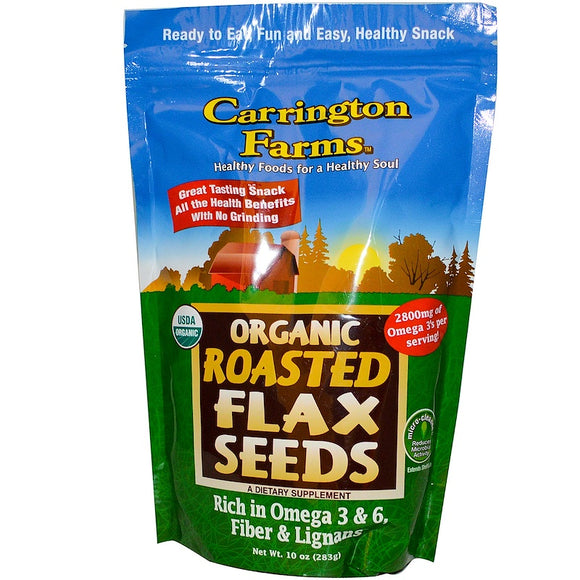 CARRINGTON FARMS: Organic Roasted Flax Seed, 10 oz