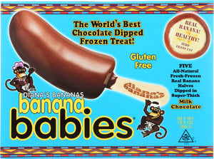 DIANA'S BANANAS: Frozen Banana Babies Milk Chocolate, 10.5 oz