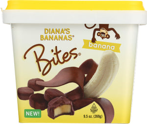 DIANA'S BANANAS: Dark Chocolate Covered Bananas Bites, 9.5 Oz