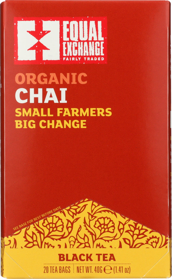 EQUAL EXCHANGE: Organic Chai Black Tea, 20 bags