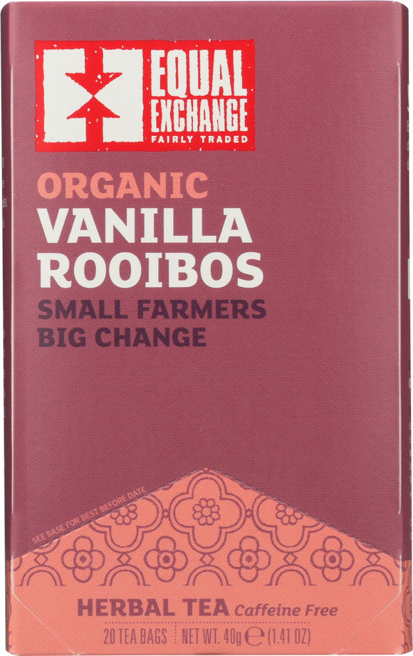 EQUAL EXCHANGE: Organic Vanilla Rooibos Tea, 20 oz