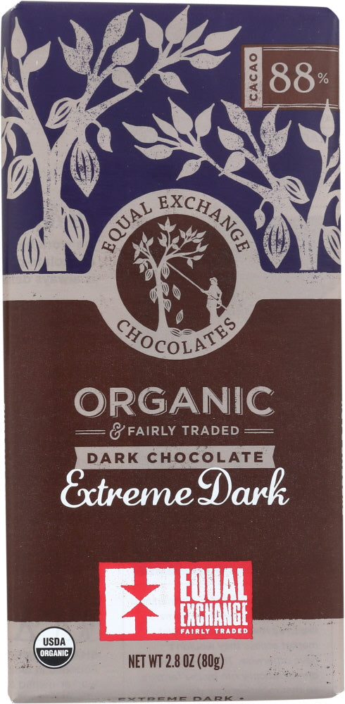 EQUAL EXCHANGE: Extreme Dark Chocolate Bar, 2.8 oz