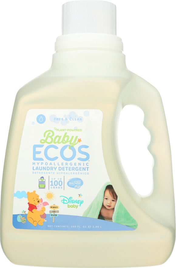 EARTH FRIENDLY: Disney Baby Ecos Laundry Detergent Free and Clear, 100 oz