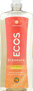 EARTH FRIENDLY: Ecos Dishmate Dish Liquid Grapefruit, 25 oz