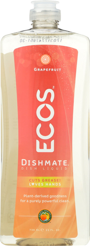 EARTH FRIENDLY: Ecos Dishmate Dish Liquid Grapefruit, 25 oz