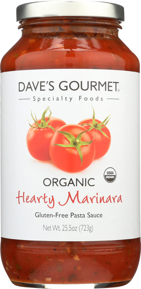 DAVES GOURMET: Hearty Marinara Sauce, 25.5 oz