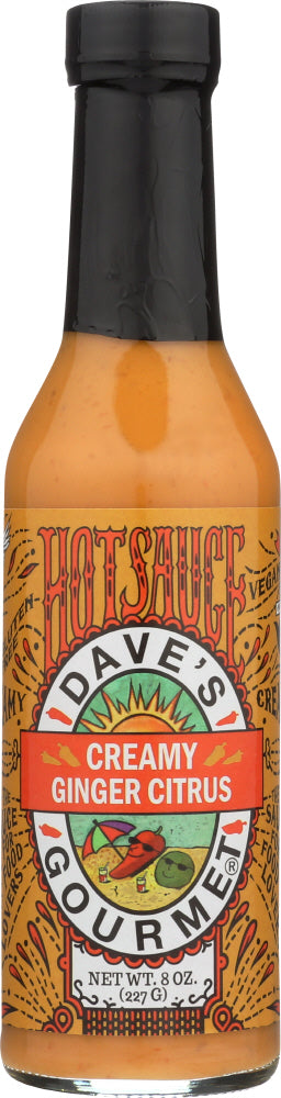 DAVES GOURMET: Creamy Ginger Citrus Hot Sauce, 8 oz