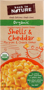 BACK TO NATURE: Mac and Cheese Shell Organic, 6 oz