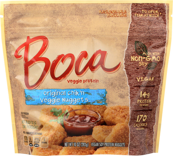 BOCA BURGERS: Original Chik'n Veggie Nuggets, 10 oz