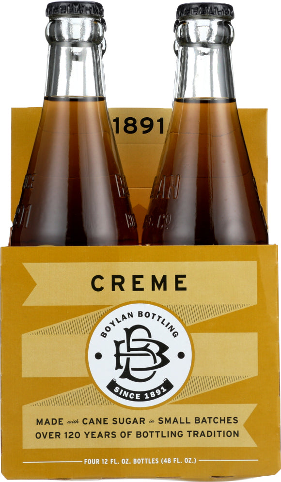 BOYLAN: Creme Soda 4 x 12 fl oz, 48 fl oz