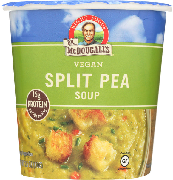 DR MCDOUGALLS: Big Cup Vegan Soup Split Pea, 2.5 oz