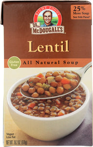 DR. MCDOUGALL'S: All Natural Soup Lentil, 18.2 oz