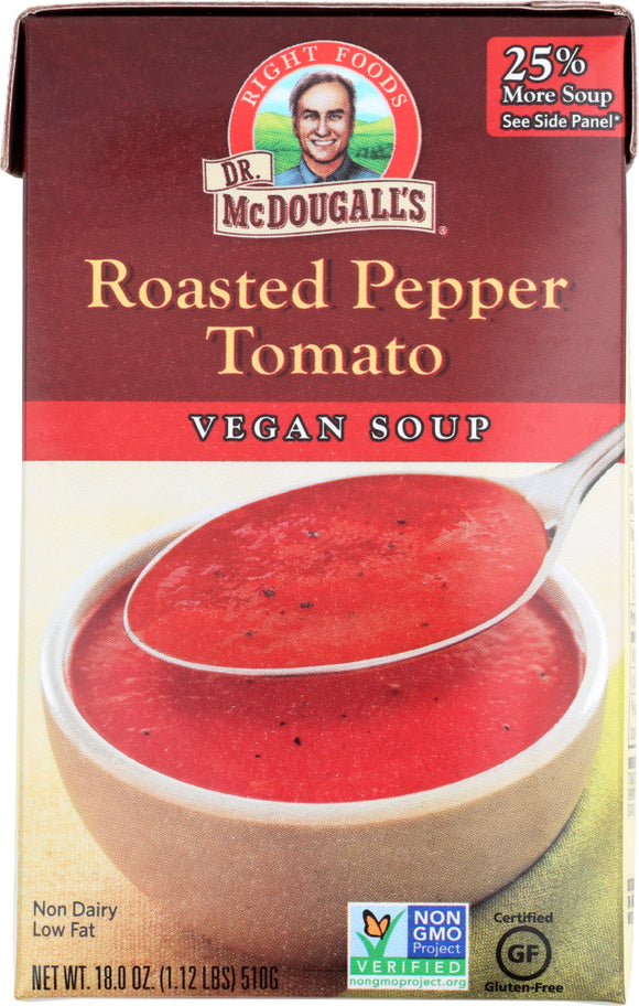 DR. MCDOUGALL'S: All Natural Soup Roasted Pepper Tomato, 18 oz