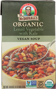 DR. MCDOUGALL'S: Organic Gluten Free Soup Lentil Vegetable Soup, 18 oz