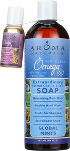 AROMA NATURALS: Soap Liquid Castle-Global Mint, 16 oz