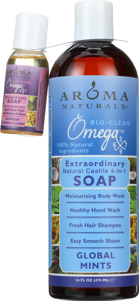 AROMA NATURALS: Soap Liquid Castle-Global Mint, 16 oz