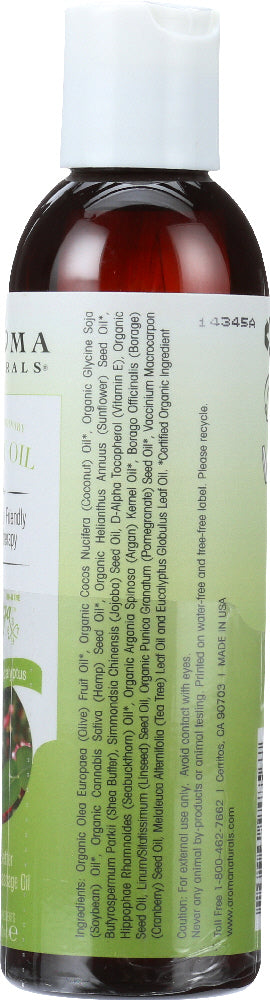 AROMA NATURALS: Body Oil Tea Tree Eucalyptus, 6 oz