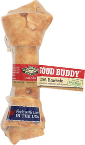 CASTOR & POLLUX: Rawhide Pressed Bone Dog Chew Chicken Flavor 6 - 7 Inches, 1 ea