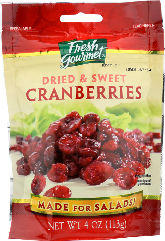 FRESH GOURMET: Cranberries Dried And Sweet 4 Oz