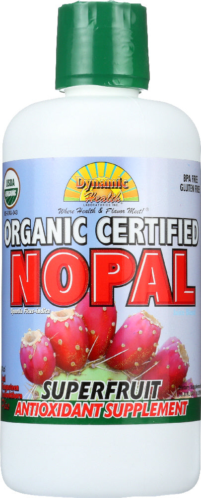 DYNAMIC HEALTH: Organic Certified Nopal Superfruit Juice Blend, 33.8 Oz