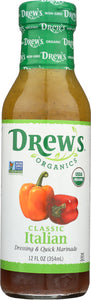 DREW'S: All Natural Vinaigrette & Quick Marinade Classic Italian, 12 oz