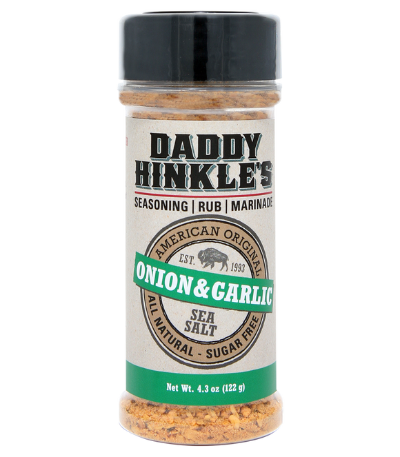DADDY HINKLE: Seasoning Sea Salt Onion and Garlic, 4.3 oz