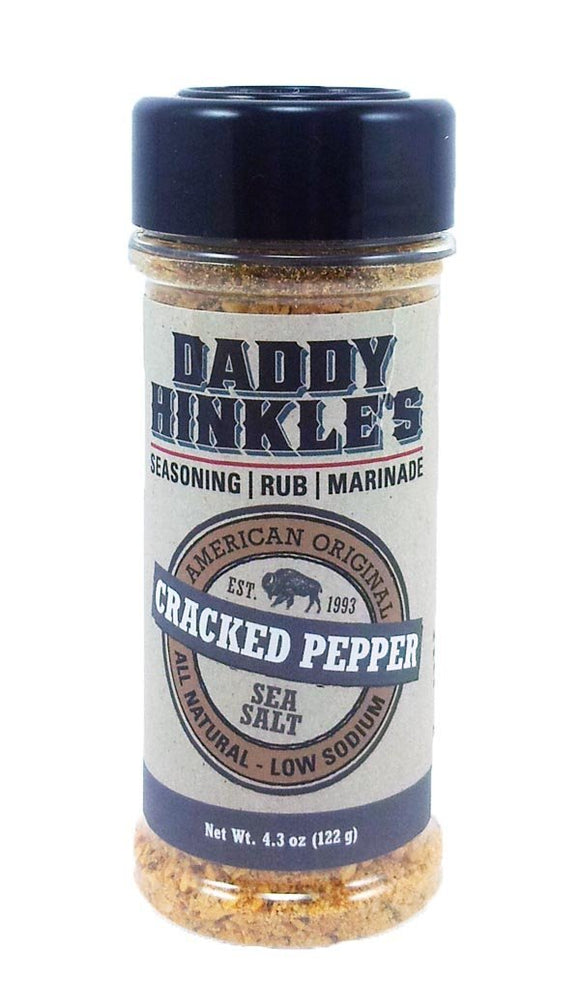 DADDY HINKLE: Seasoning Pepper Cracked, 4.3 oz