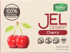 BAKOL: 100% Natural Jel Dessert Cherry, 3 oz