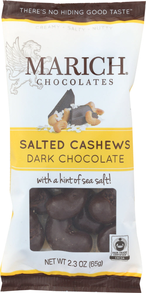 MARICH: Dark Chocolate Sea Salt Cashews, 2.3 oz