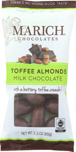 MARICH: Chocolate Toffee Almonds Single Serve, 2.3 oz